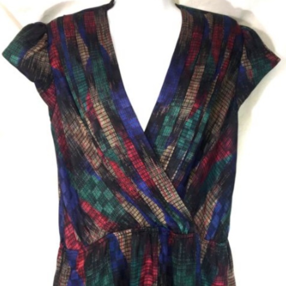 Pure Argenti Wrap Dress Cap Sleeve Vintage Size 10 - Picture 2 of 6